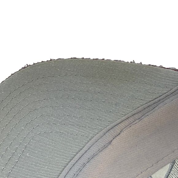 Adidas Trefoil Hat Cap Flex Fitted L Large Gray Red 6 Panel Wool Blend - Picture 7 of 12